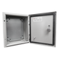 Gabinete de Acero IP66 Uso en Intemperie (400 x 400 x 200 mm) con Placa Trasera Interior de Metal y Compuerta Inferior Atornillable (Incluye Chapa y Llave T).