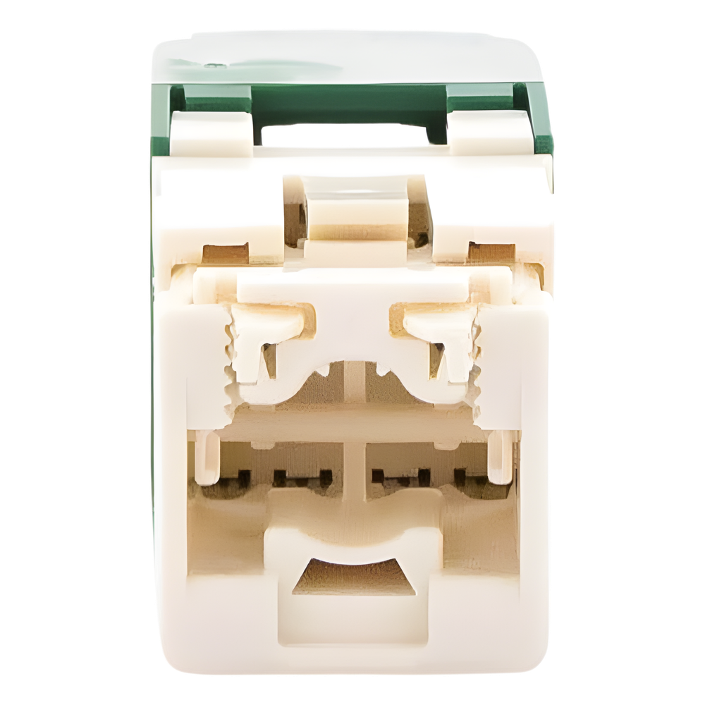 Conector Jack RJ45 Estilo TG, Mini-Com, Categoría 6, de 8 Posiciones y 8 Cables, Color Verde