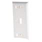 Placa de Pared de 1 Puerto, Keystone, con Espacio para Etiqueta, Color Blanco