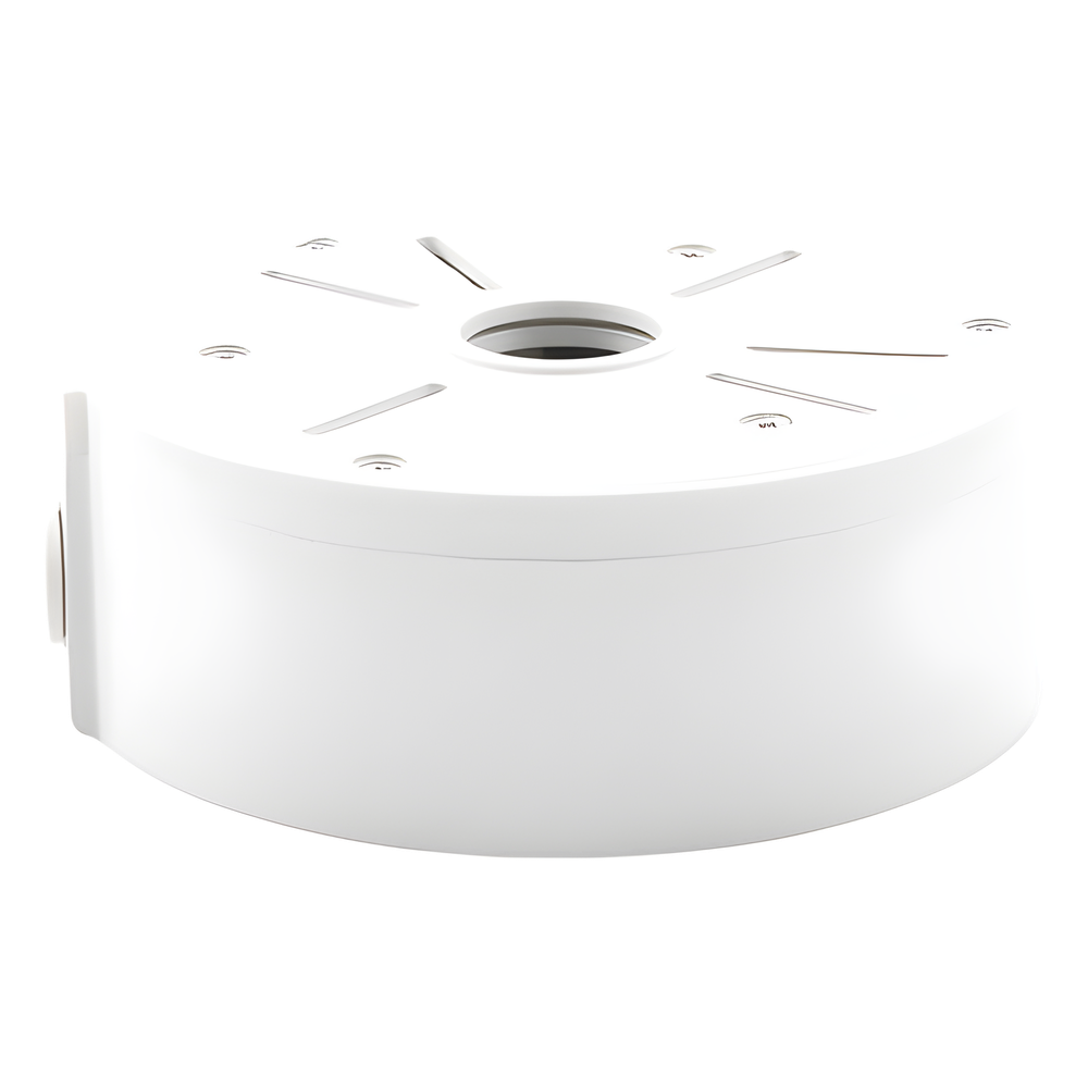 Caja de Conexiones Universal / Uso en Interior / Fabricada en Metal / Color Blanco / Uso en Bala - Domo - Turret / Conexión 3/4