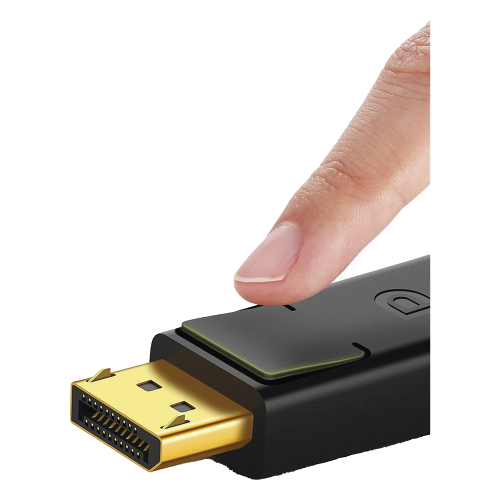 Cable DisplayPort 1.2 Macho a Macho | Longitud 5 Metros (16.40 Pies) | Versión DP1.2 | Soporta 4K@60Hz; 2K@144Hz | Soporta 3D | Color Profundo de 8 y 10 Bits | Blindaje Interno Múltiple | Cobre Estañado 28AWG | Botón de Liberación