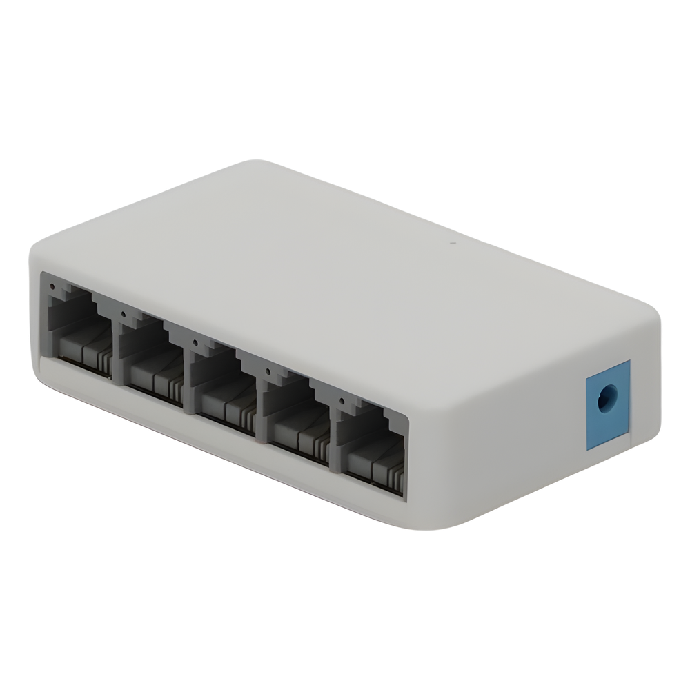 Switch NO Administrable / Para escritorio /  5 puertos 10/100 Mbps / Diseño Compacto / Plug and Play