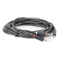 Cable Adaptador de 3.5mm Macho a 2 RCA Macho / 5 Metros (16.40 Pies) / Color Gris / Blindaje Múltiple / ABS / Alta Calidad