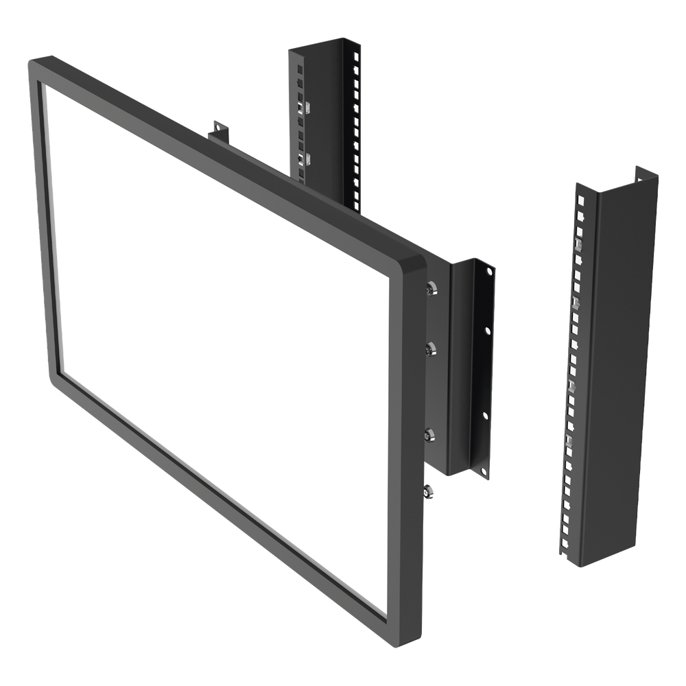 Montaje para Monitor VESA 75x75 hasta 200x200. Compatible con rack 19" 5U.