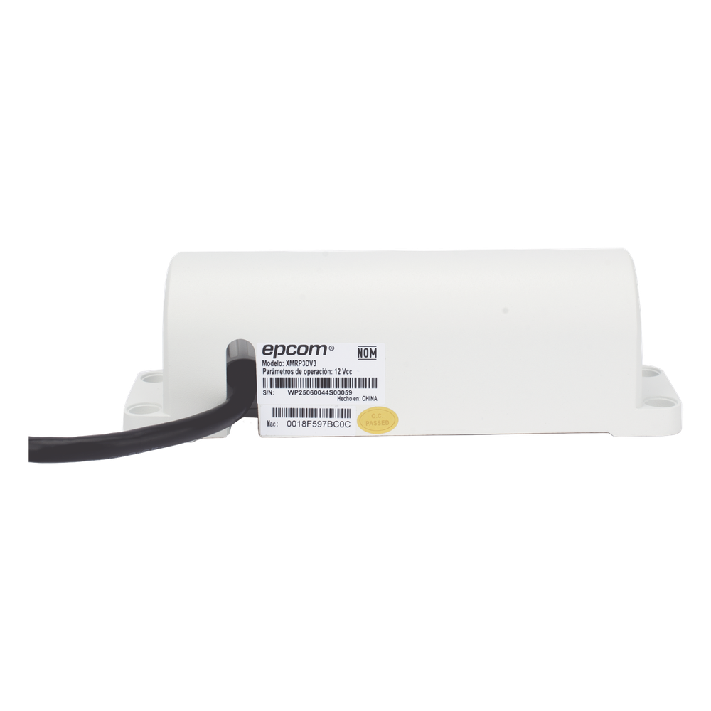 Cámara de Conteo de Pasajeros XMRP3DV3 2 Megapixel / Sensor CMOS 1/2.8" / Lente M12 2.7 mm / Ángulo de Visión 120° / WDR 80 dB / Triple Método de Instalación / Conteo Inteligente de Personas / H.265+ / Rango Tem