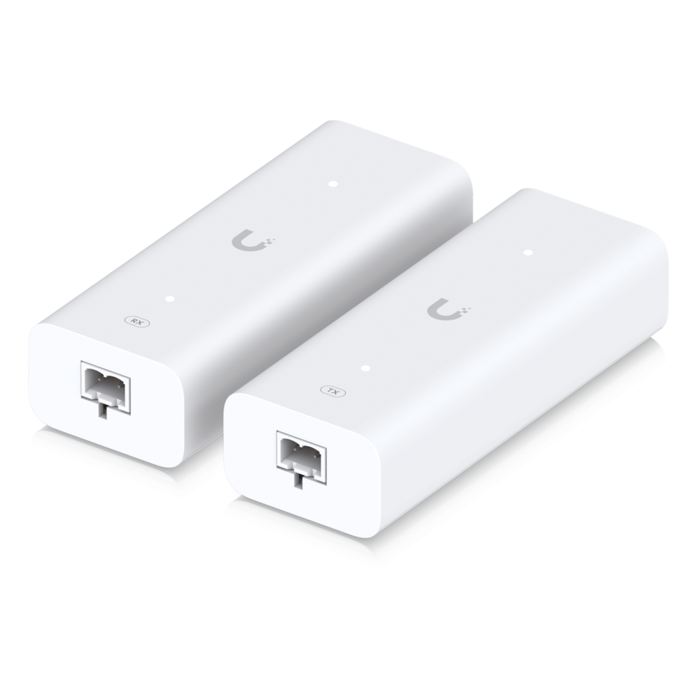 Kit Extensor PoE sobre 2 Hilos (Par Transmisor/Receptor) para Cable Par Trenzado o Coaxial, Entrada PoE++ y Salida PoE/PoE+, Incluye Adaptadores BNC