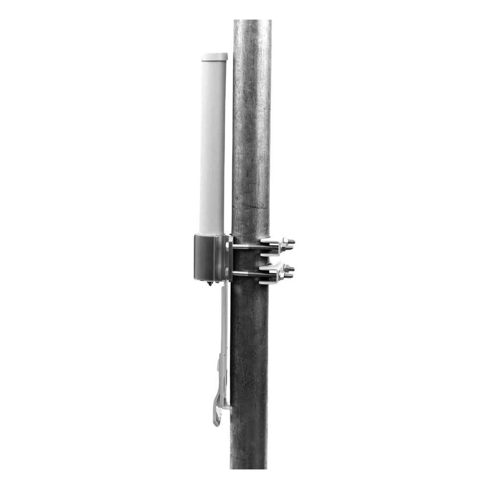 Antena omnidireccional, potente cobertura de 360°, doble polaridad MIMO 2x2, frecuencia 5 GHz (5.45-5.85 GHz) de 10 dBi