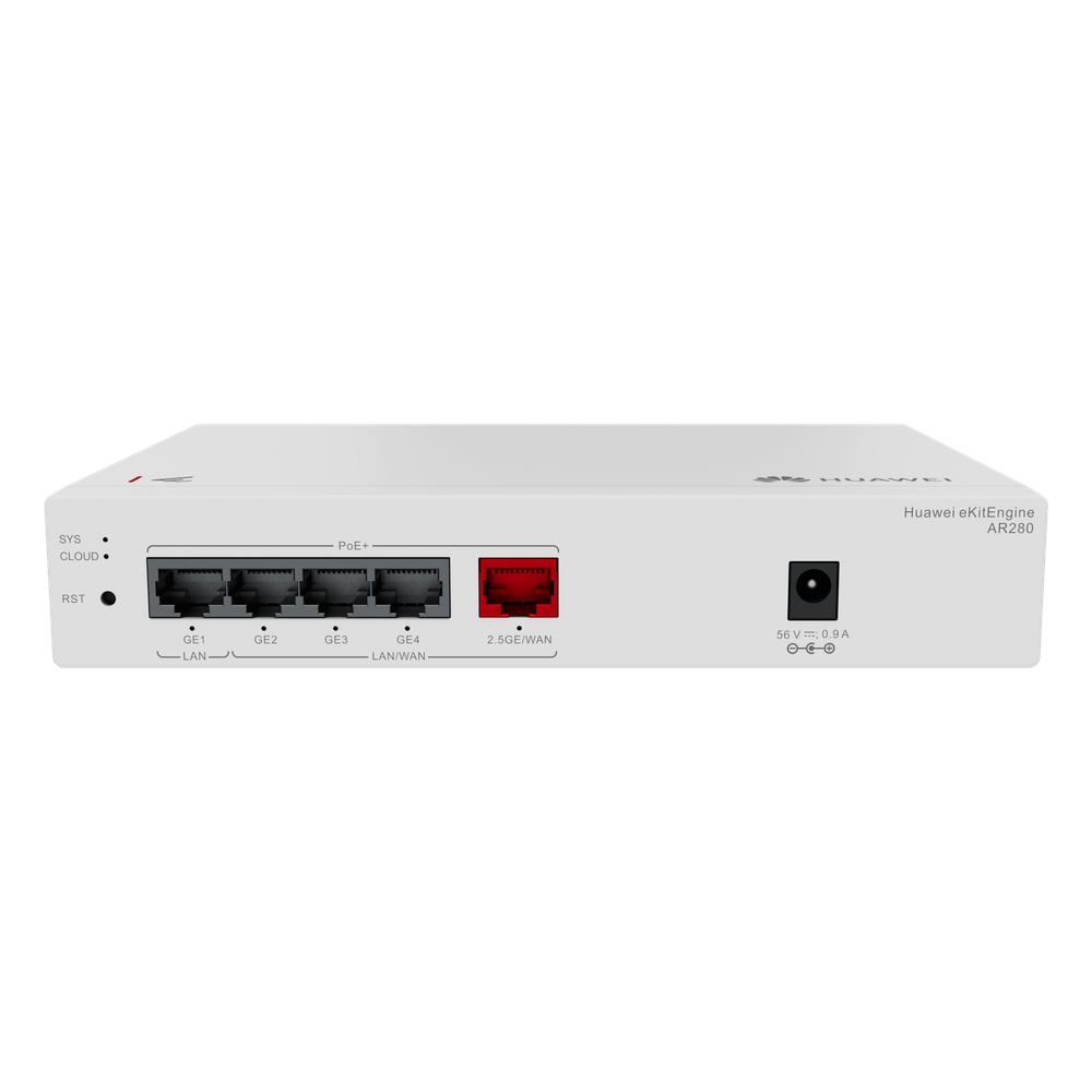 Router eKit para 150 clientes / Controladora para 16 APs / 5 Puertos PoE+ (1 WAN 2.5 Gbps + 1 LAN Gigabit + 3 LAN/WAN gigabit) / Presupuesto PoE 41W / Gestión en la nube / Libre de licenciamiento