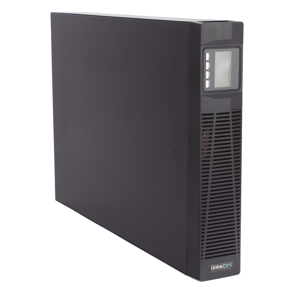 UPS de 3000VA/2700W / Topología On-Line Doble Conversión con Baterías Internas / Entrada y Salida de 120 Vca  / Pantalla LCD Configurable / Formato Rack o Torre / 8 Salidas
