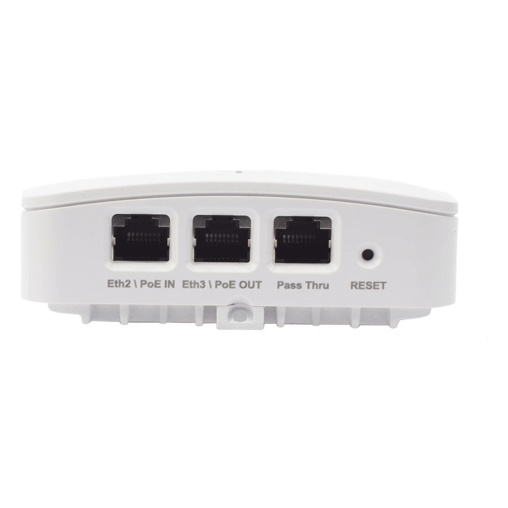 Punto de Acceso Empresarial Wi-Fi 6 / Con diseño para Pared / 3 Puertos Gigabit (1 con Salida PoE) / Doble banda en ( 2.4 y 5 GHz) / Hasta 2.5 Gbps / Gestión desde la Nube / Alimentación PoE af