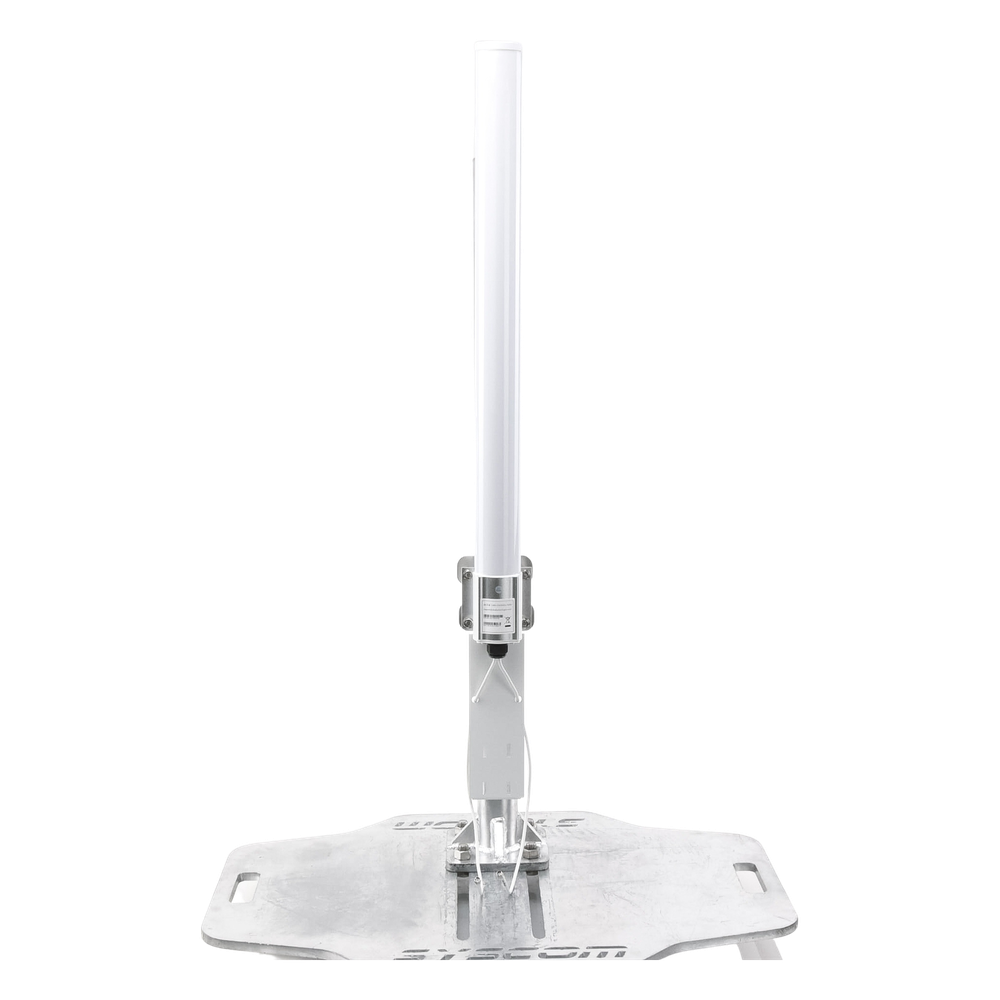 Antena Omnidireccional en 2.4 GHz, Rango de Frecuencias (2.3 - 2.5 GHz), Ganancia de 10 dBi, Doble Polaridad MIMO 2x2, Incluye Jumpers