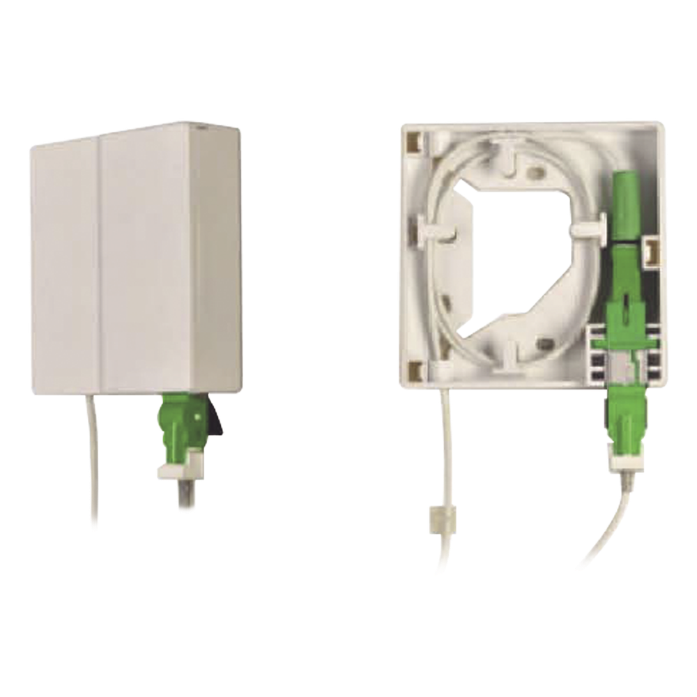 Caja Terminal de Fibra Óptica (Roseta) con un Acoplador SC/APC, Color Blanco