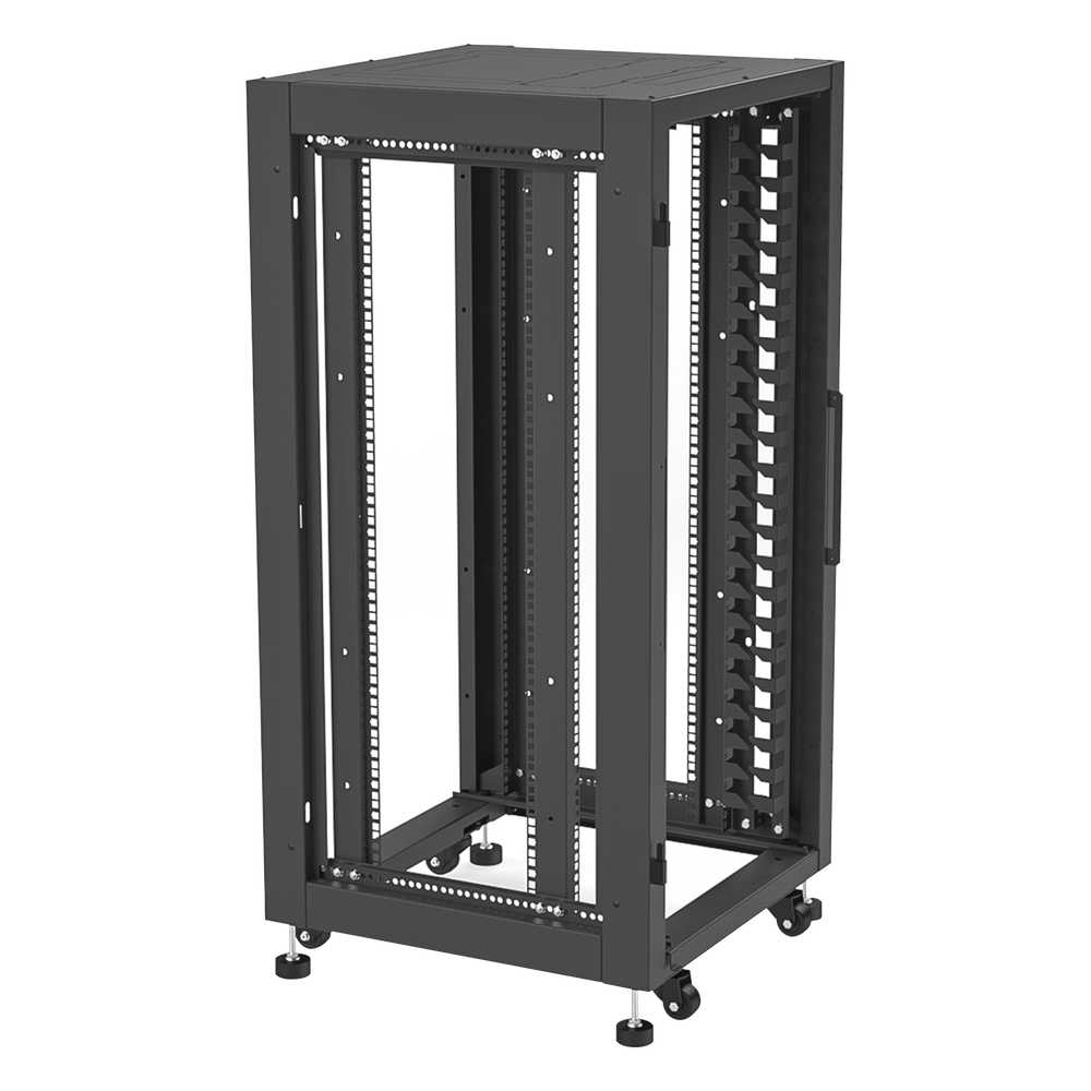 Gabinete Profesional para Telecomunicaciones de 19in, Instalación a Piso, 24UR, 600 mm Profundidad, Se envía el Gabinete Armado.