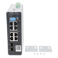 Switch Industrial PoE+ hasta 300 watts , Ideal para temperaturas Extremas y protección contra descargas, 1 puerto PoE++ 60W y 7 puertos PoE+ 30W, 2 SFP Uplink