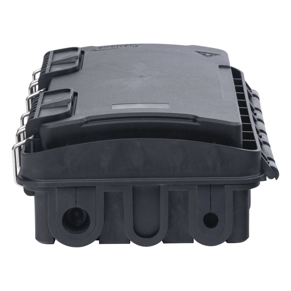 Caja de Distribución de Fibra Óptica, Hasta 96 Empalmes, Exterior IP65, Color Negro