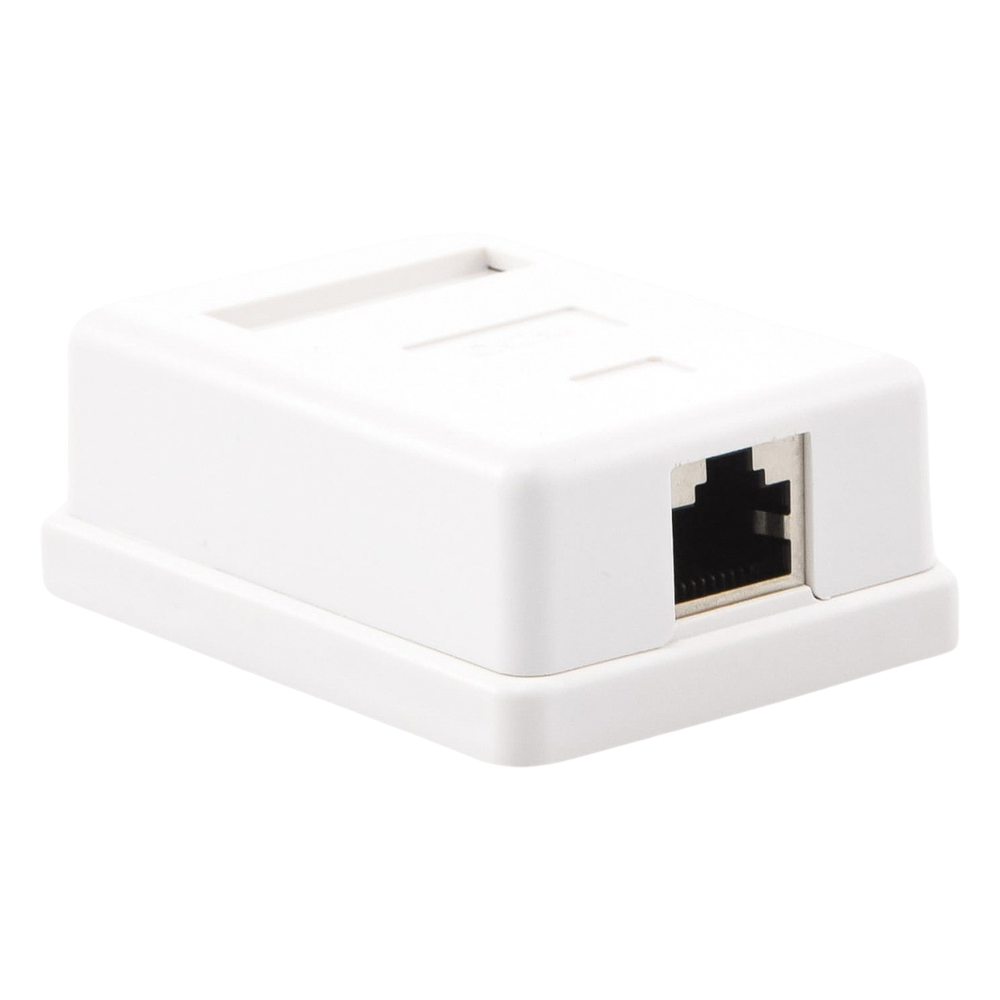 Caja de Pared con 1 Puerto Keystone, Incluye Jack STP Cat5e