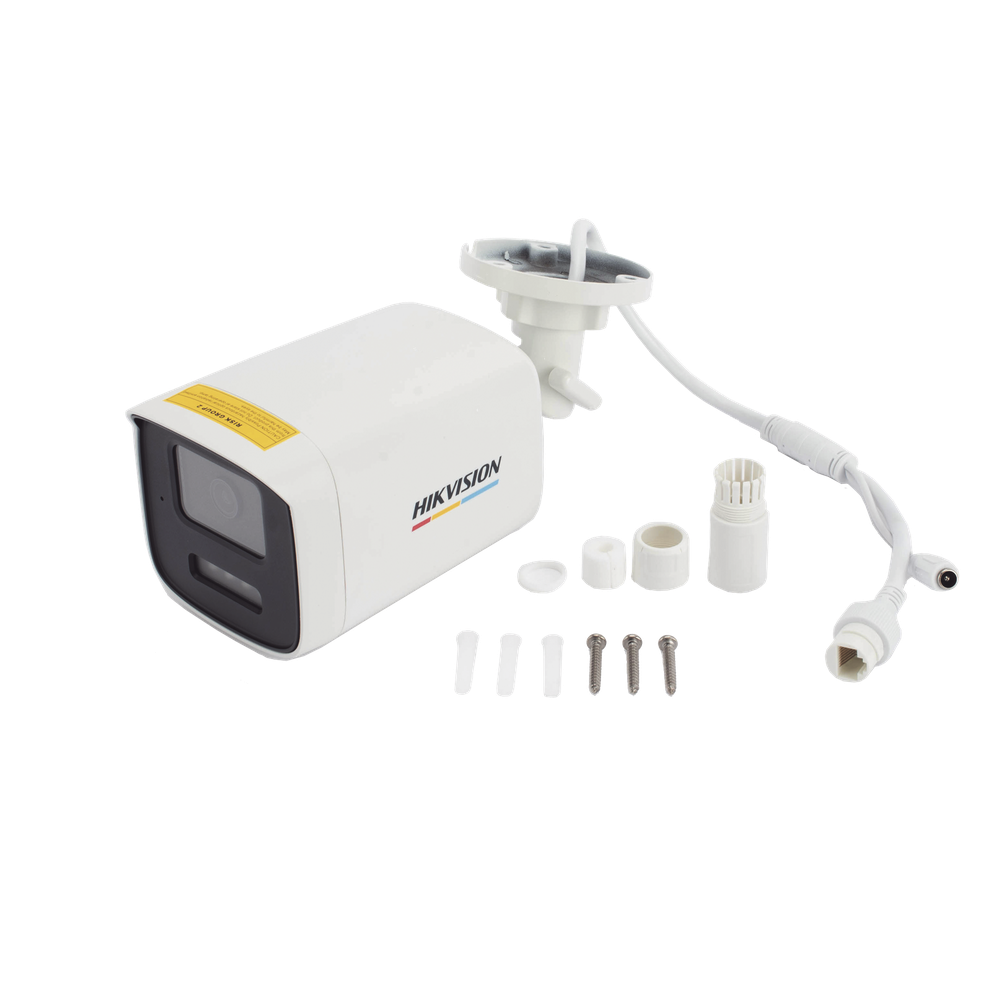 [ColorVu 3.0 + MD 3.0] Bala IP 6 Megapixel / Lente 4 mm / 50 mts IR + 50 mts Luz Blanca / Micrófono Integrado / Motion Detection 3.0 / Exterior IP67 / WDR 120 dB / PoE / Micro SD