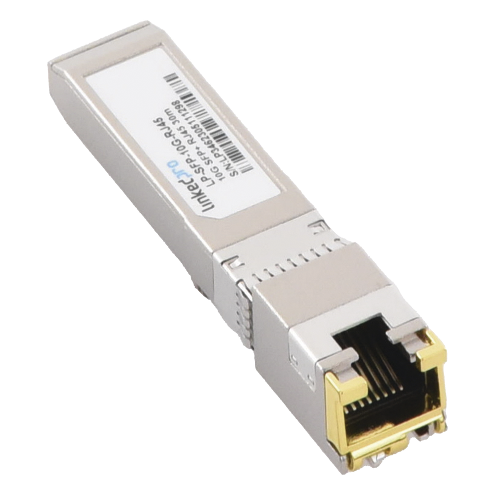 Transceptor Óptico SFP+ a RJ45 /10 Gbps / Conector RJ45 / 10GBASE-T / Distancia de hasta 30 m.