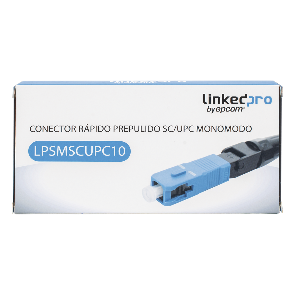 Conector de Fibra Óptica Pre-pulido Re-terminable Monomodo SC/UPC 900um, 2.0 mm, 3.0 mm (Paquete 10 Piezas)