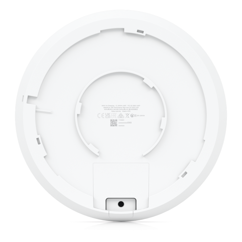 Punto de Acceso UniFi WiFi 6E Enterprise, alta densidad, hasta 600 usuarios, Mu-MIMO 4x4, bandas 2.4/5/6 Ghz, (1) puerto RJ45 2.5G (POE+ no incluido)