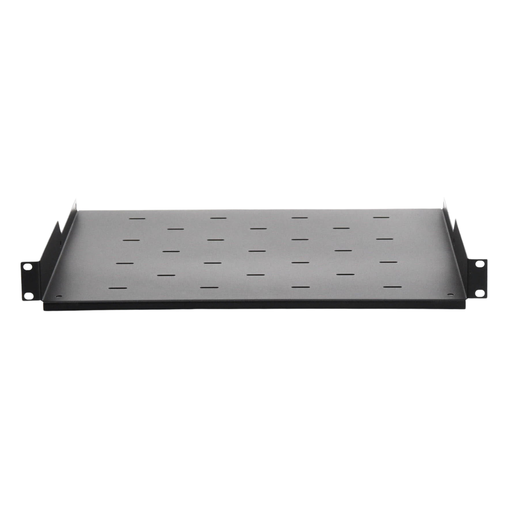 Charola para Soportar Equipos en Rack de 19, Profundidad de 34 cm, Color Negro, 1U