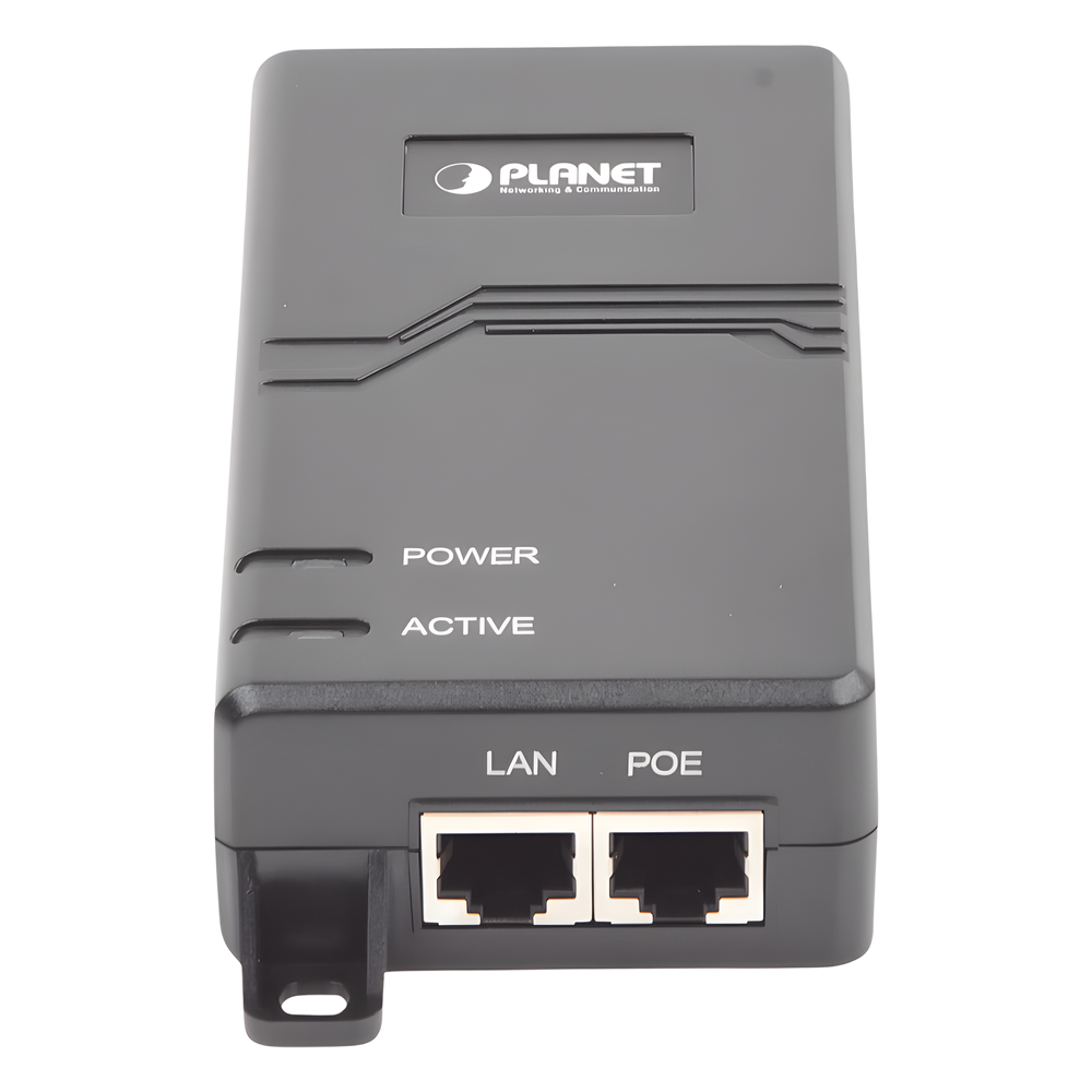 Inyector PoE  IEEE 802.3at, Puertos Gigabit, Hasta 30 W de Salida PoE (Mid-span)