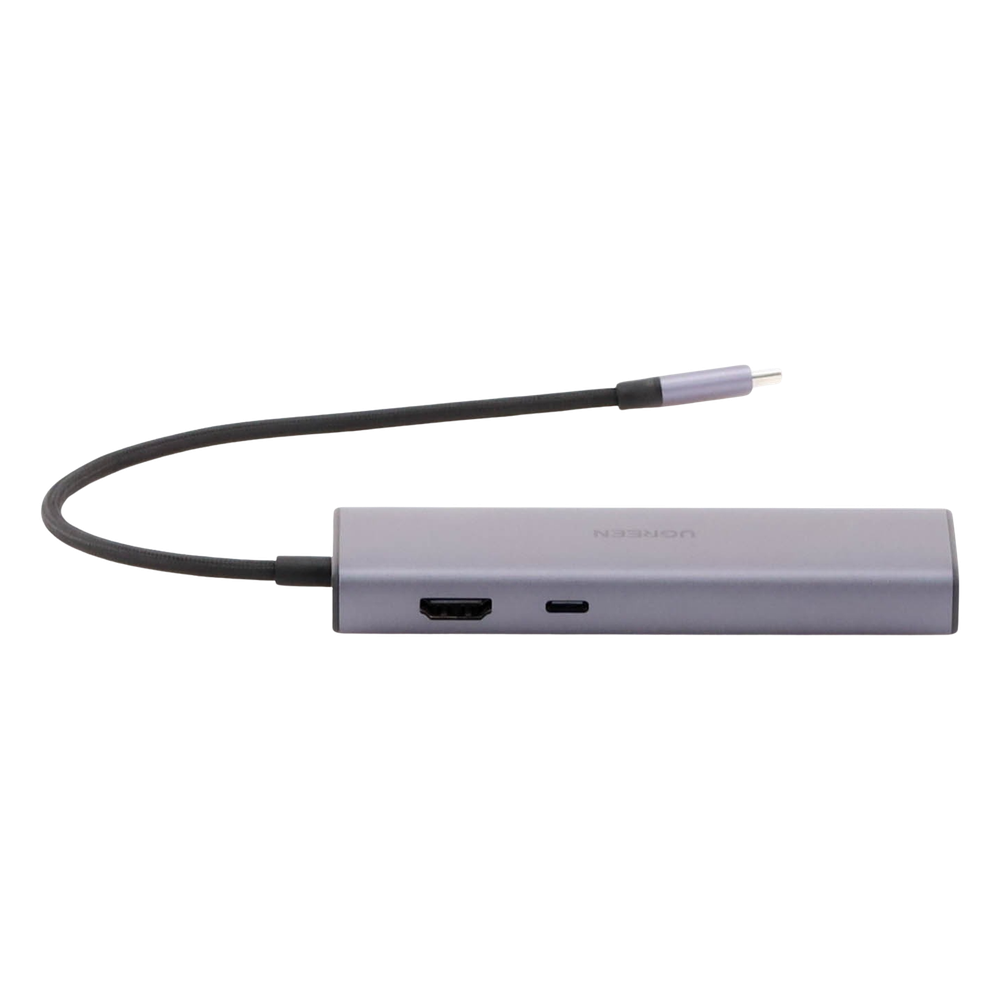 HUB USB-C (Docking Revodok) 6 en 1 | 3 Puertos USB-A 3.0 (5 Gbps) | USB-C PD 100W | HDMI 4K@30Hz | Entrada 1 RJ45 (Gigabit Ethernet) | Chip de Última Generación | Potente Disipación de Calor |  Caja de Aluminio.