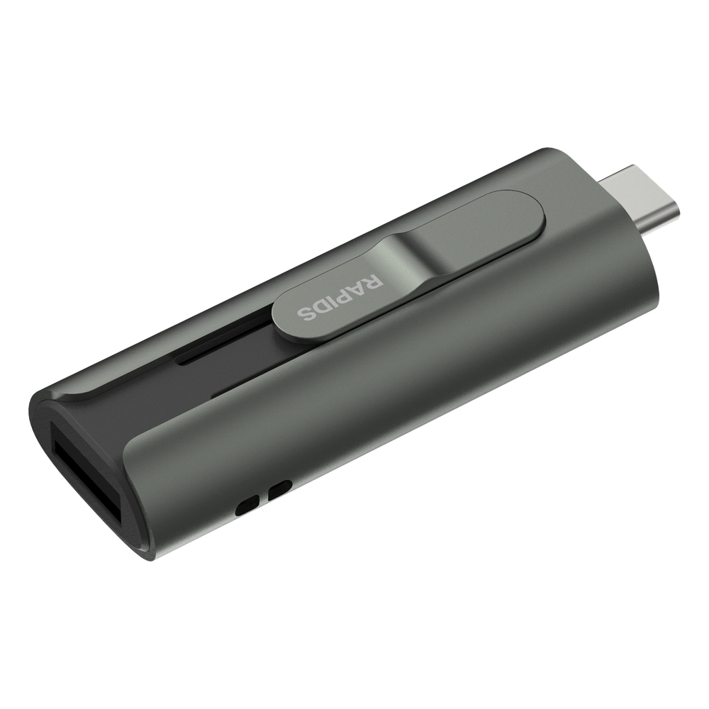 Memoria USB Dual impulsado por SSD Core / 256 GB / USB-C y USB-A / 1000 MB/s de Escritura