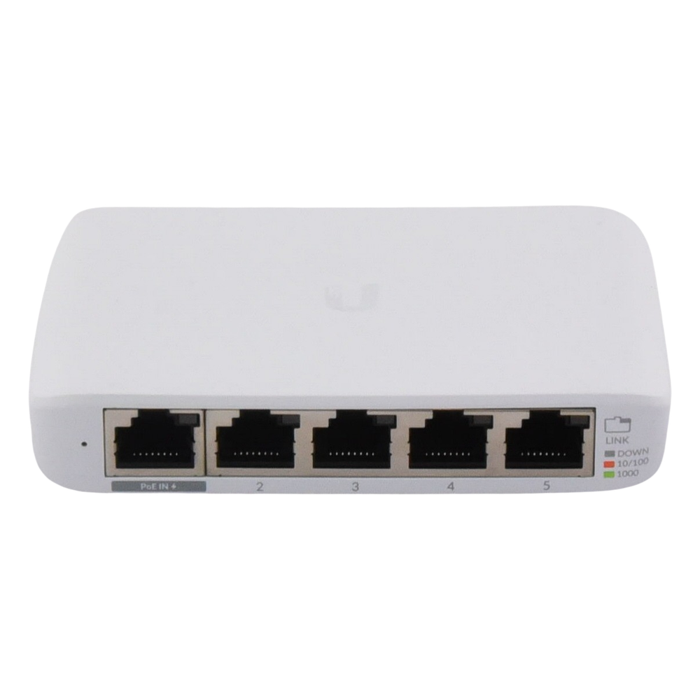 Switch UniFi Administrable Compacto de 5 Puertos 10/100/1000 Mbps, soporta entrada de PoE 802.3af/at