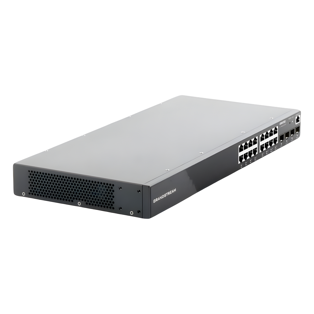 Switch Gigabit Administrable / 16 puertos 10/100/1000 Mbps + 4 Puertos SFP Uplink / Compatible con GWN Cloud.
