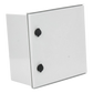 Gabinete de Poliéster IP65 Uso en Intemperie (400 x 400 x 200 mm) con Placa Trasera Interior de Plástico (Incluye Chapa y Llave).