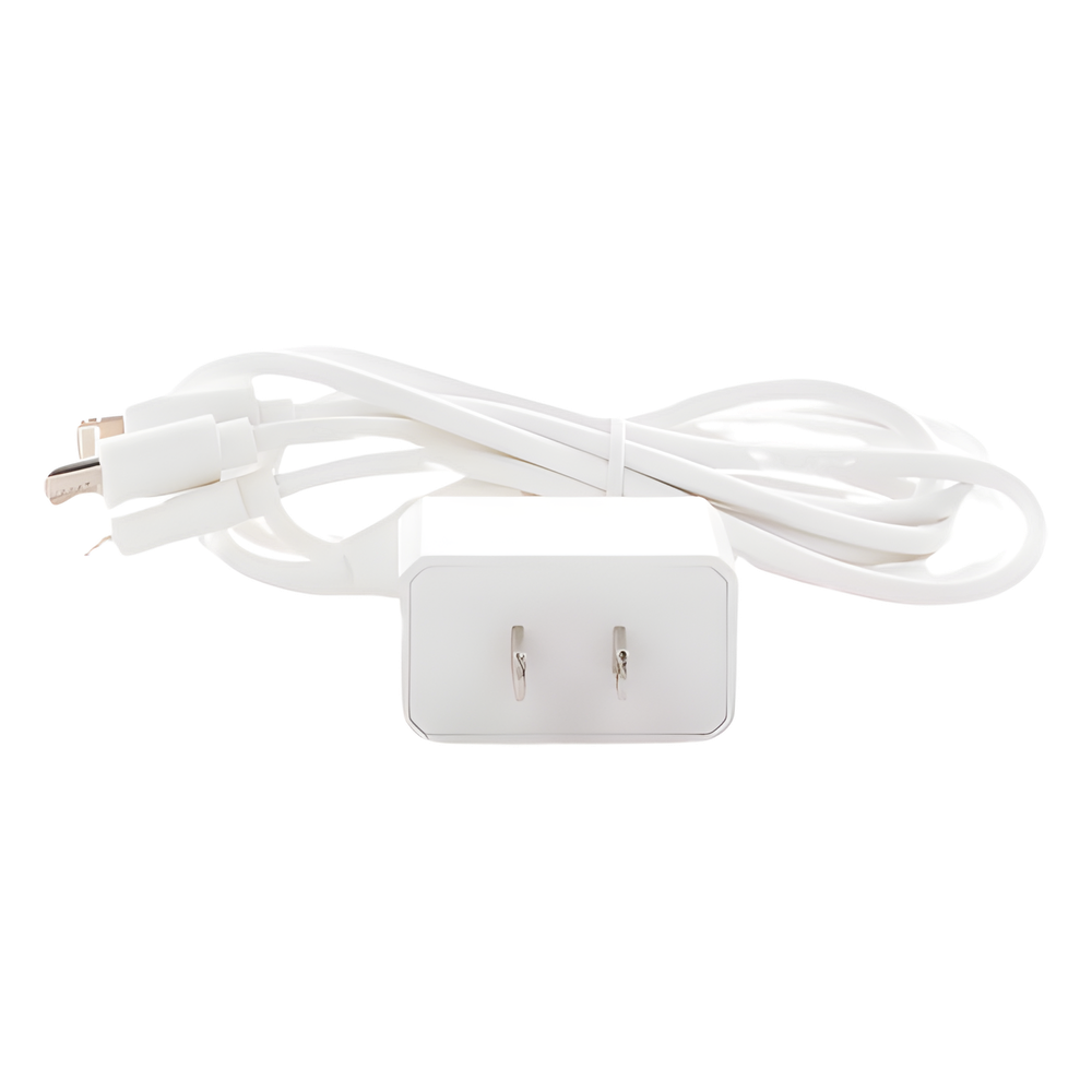 Cargador de pared USB de 5 Vcc 2A / Multi-puertos / USB-C / Micro USB / Tipo C / Lightning (iPhone) / Extensión de cable 1.2 metros