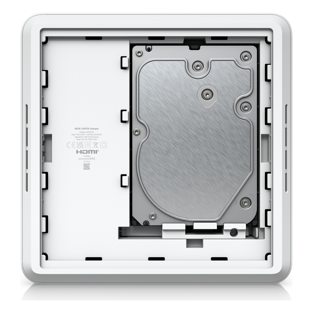 UniFi Protect UNVR-Instant – Grabador de Video en Red con Soporte para HDD de 3.5”, Switch PoE Integrado de 6 Puertos GbE (40W) y Puerto HDMI Viewport