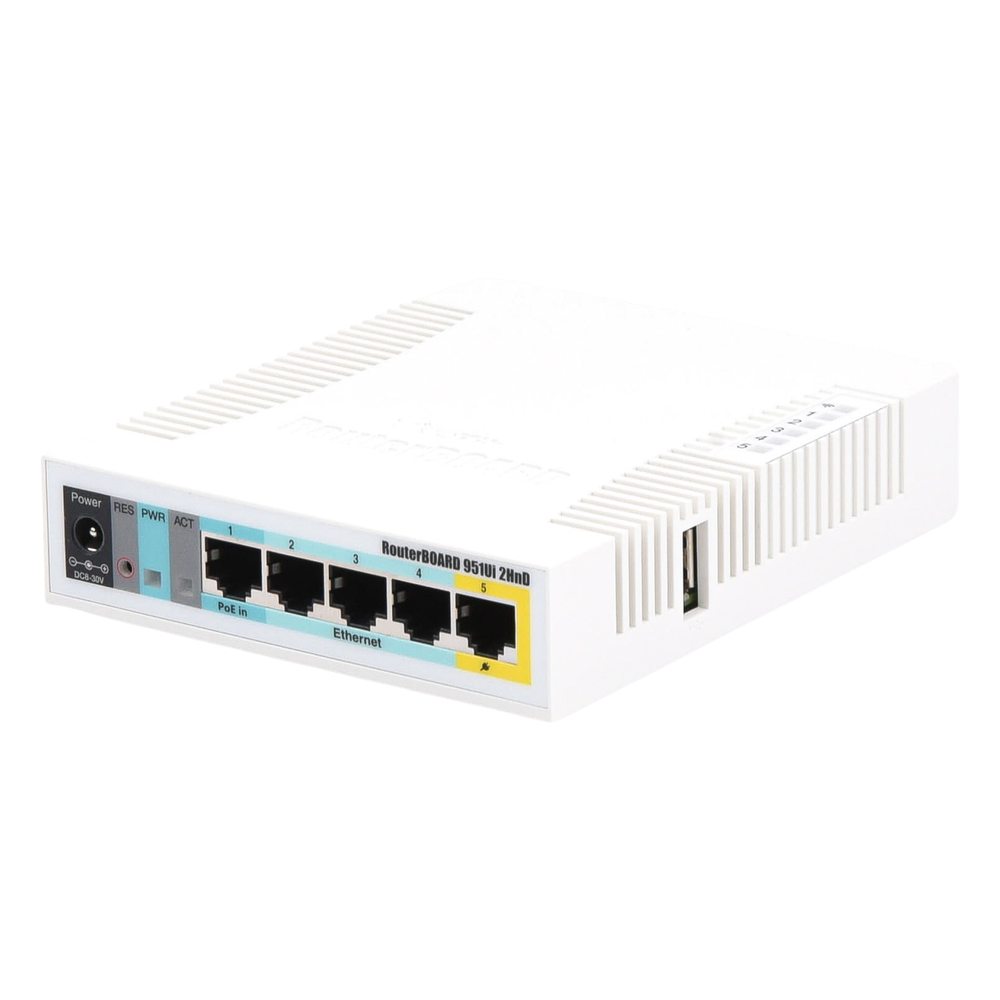 (hAP Lite) 4 Puertos Fast Ethernet y  Wi-Fi 2.4 GHz 802.11 b/g/n