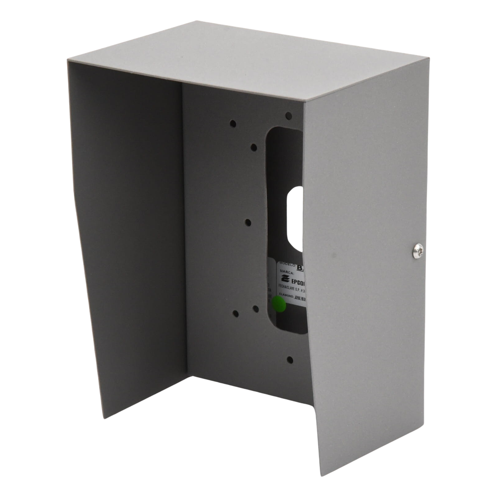 Cubierta Industrial para montaje de Porteros IP Fanvil y Grandstream, pintura electrostática color gris.