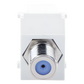 Módulo Acoplador Coaxial Tipo F, Keystone, de 75 Ohms, 3.0 GHz, Color Blanco