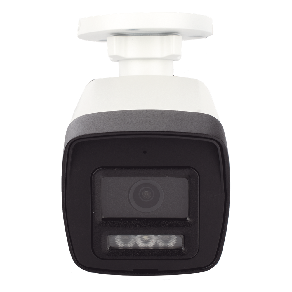 [Audio Bidireccional + Dual Light + ColorVu] Bala TURBOHD 3K  (5 Megapixel) / Lente 2.8 mm Angulo de vision 112° / 30 mts IR EXIR + 20 mts Luz Blanca / Micrófono y Bocina Integrado / Exterior IP67 / Metal / dWDR