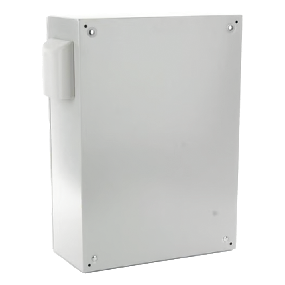Gabinete Ventilado de Acero IP55 Uso en Exterior (500 x 700 x 250 mm) con Placa Trasera Interior Metálica y Compuerta Inferior Atornillable. Incluye Ventilador, Ventilas, filtros, Chapas y Llave T.
