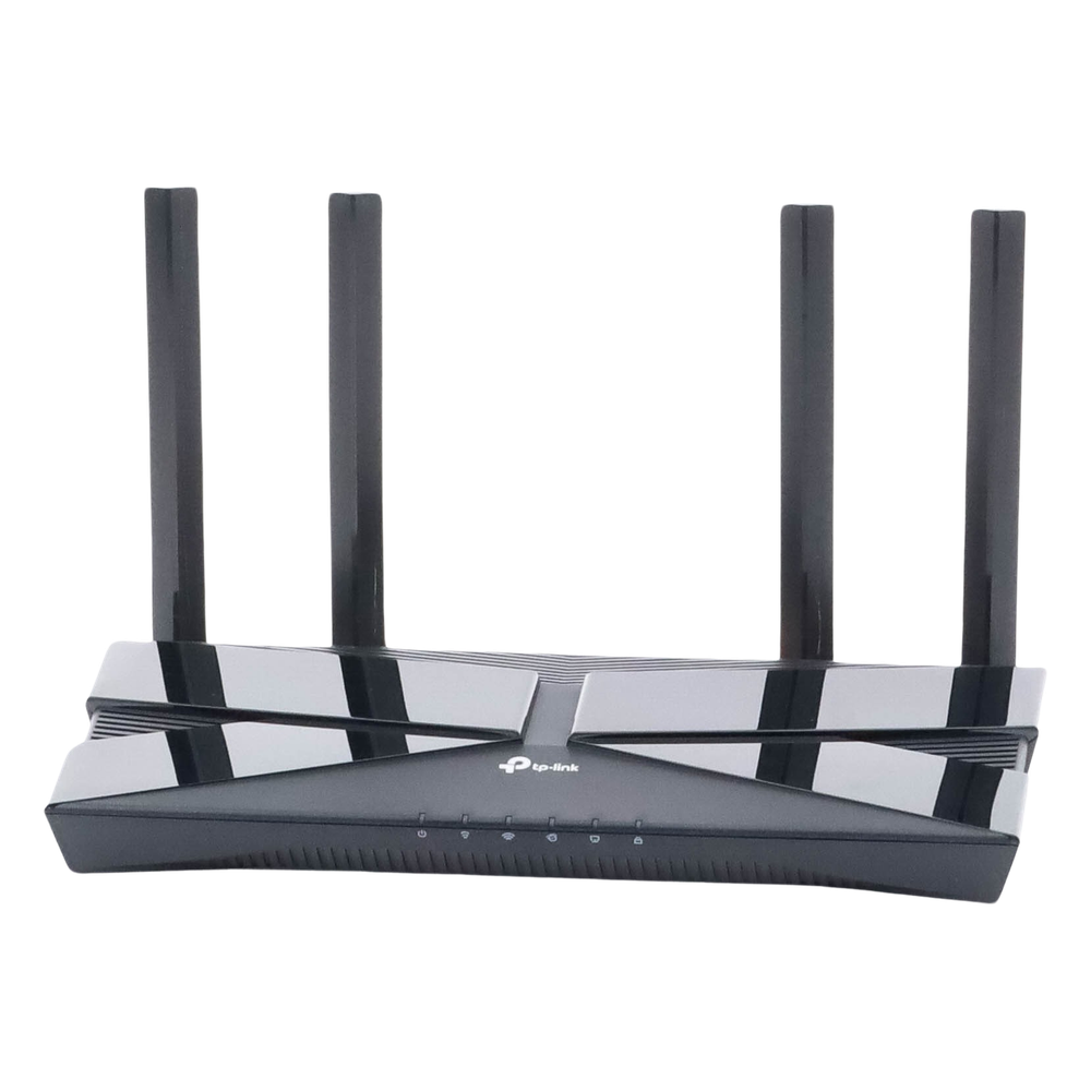 Router WiFi 6 doble banda AX 3000 Mbps /  MU-MIMO y OFDMA / 1 Puerto WAN 10/100/1000 Mbps / 4 Puertos LAN 10/100/1000 Mbps / 4 Potentes Antenas.