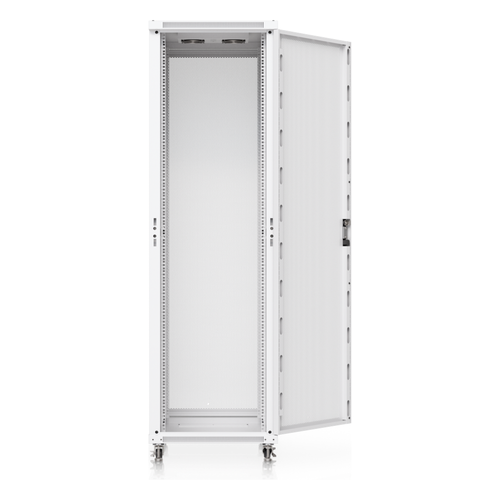 UACC Rack Cabinet 42U (600 × 800 mm) – Gabinete de Piso Totalmente Ensamblado con Ventiladores Integrados, Paneles Removibles, Ruedas con Seguro y Puerta Frontal Perforada para Óptimo Flujo de Aire