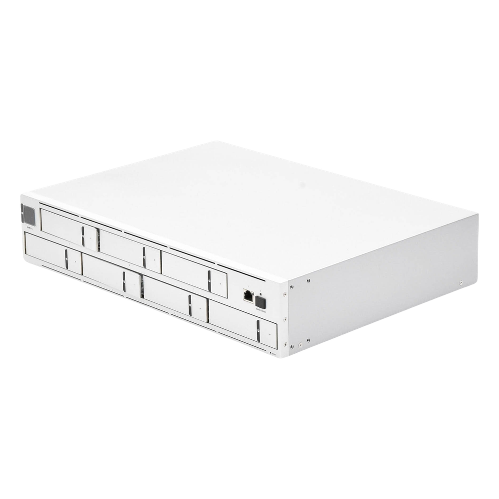 NVR PRO UniFi Protect, con bahía  para 7 discos duros, almacena hasta 20 cámaras 4k o 60 cámaras 1080p, pantalla táctil
