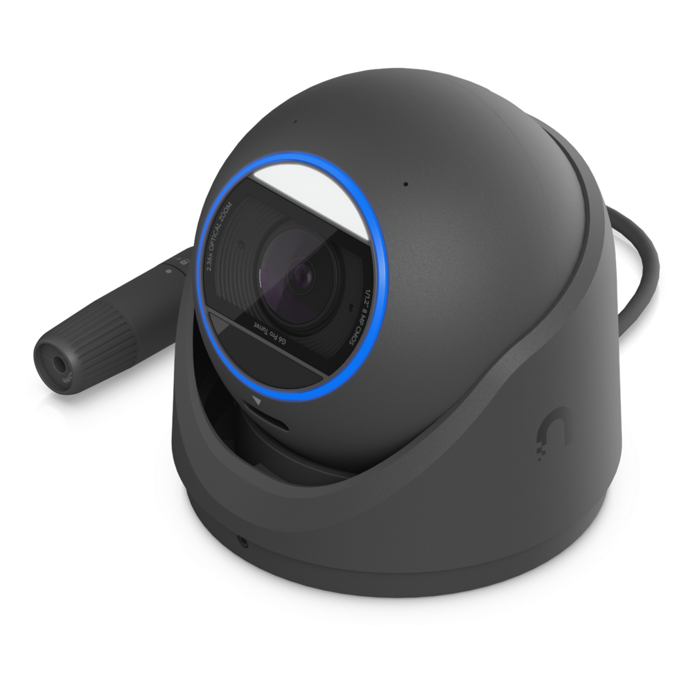 UniFi Protect G6 Pro Turret – Cámara 4K PoE+ Antimanipulación y Todo Clima con Motor de IA Multi-TOPS, Zoom Óptico 2.36× y Sensor CMOS 1/1.2