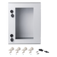 Gabinete de Poliéster IP65 Puerta Transparente, Uso en Intemperie (400 x 500 x 200 mm) con Placa Trasera Interior de Plástico (Incluye Chapa y Llave).