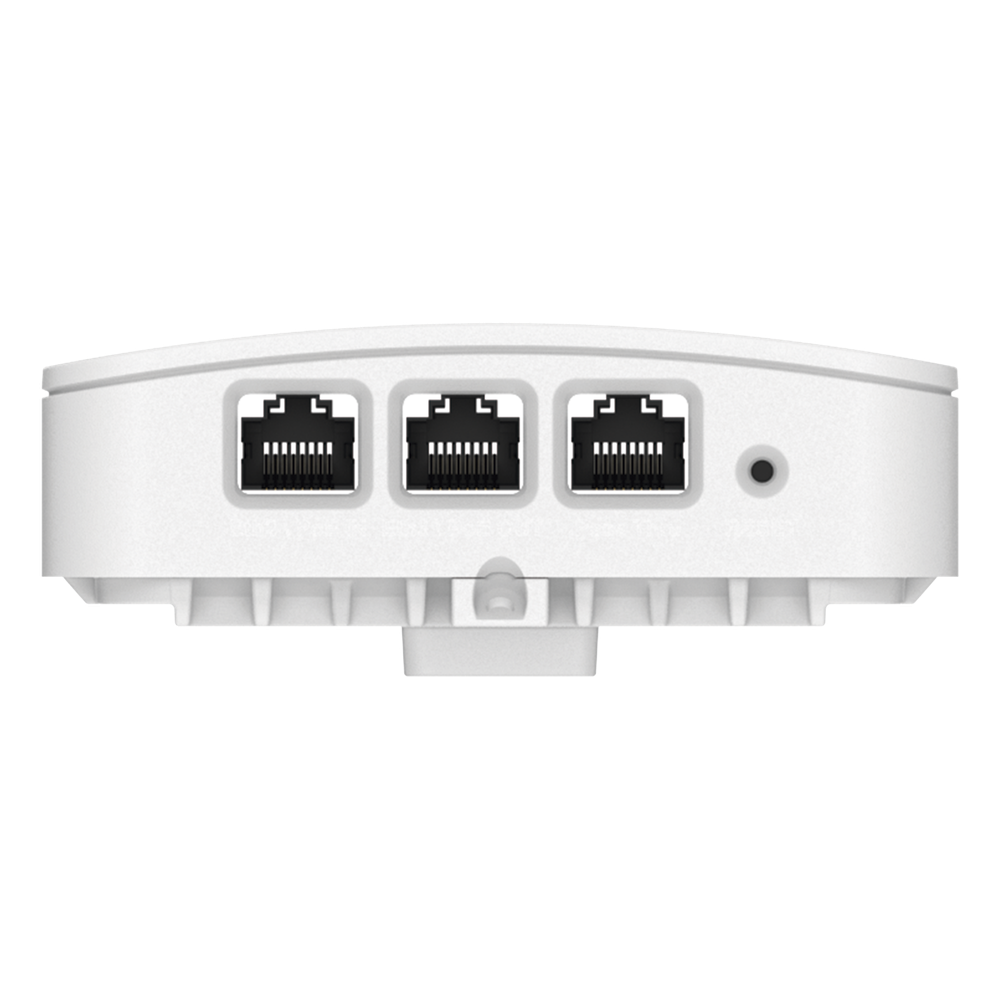 Punto de Acceso Empresarial Wi-Fi 6 / Con diseño para Pared /  3 Puertos Gigabit (1 con Salida PoE) / Doble banda en ( 2.4 y 5 GHz) / Hasta 2.5 Gbps / Gestión desde la Nube / Alimentación PoE af