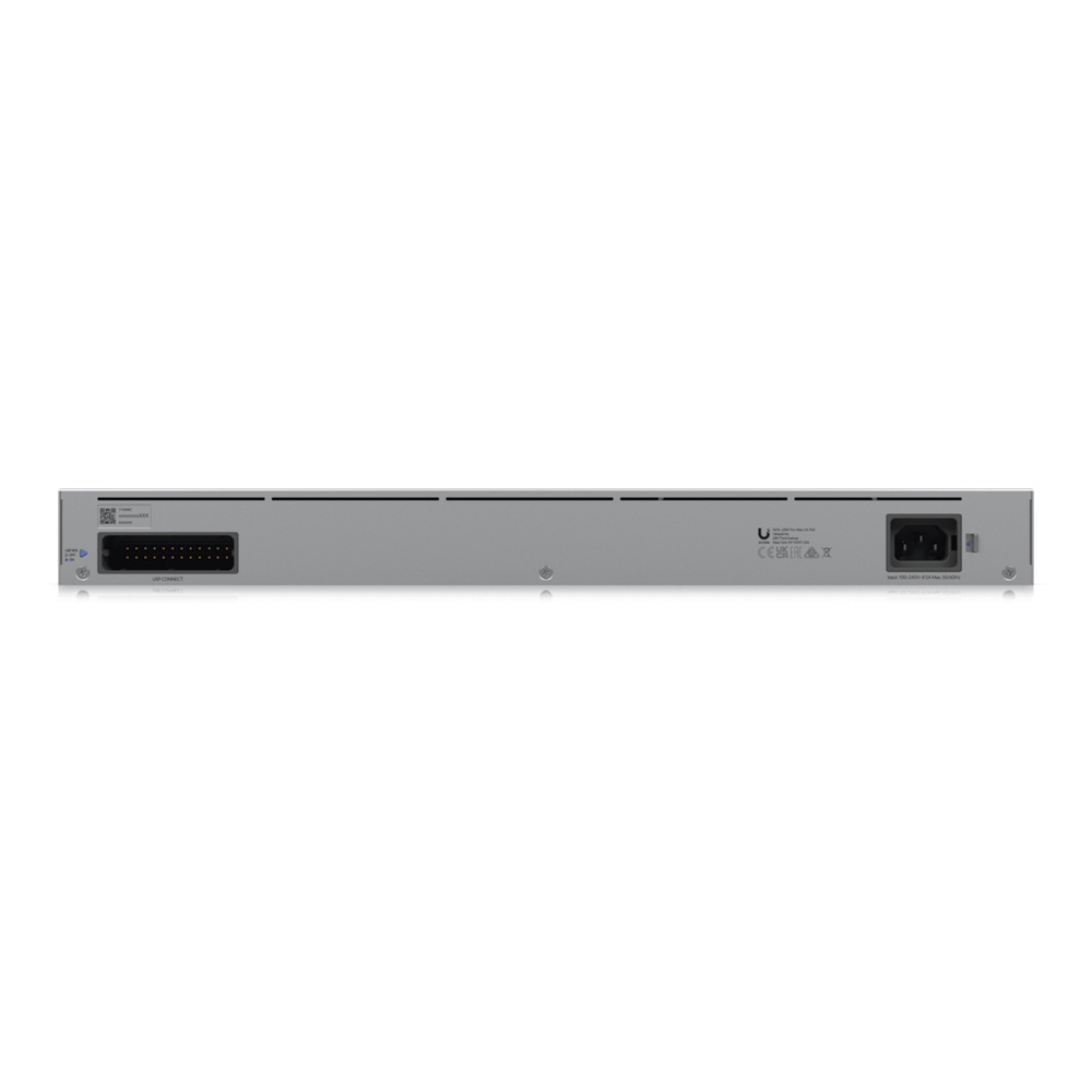 UniFi Switch Pro Max 24 POE, 24 puertos (8 puertos POE++ 2.5 GbE y 16 puertos GbE POE+), 2 puertos SFP+ 10G, 400W, pantalla táctil