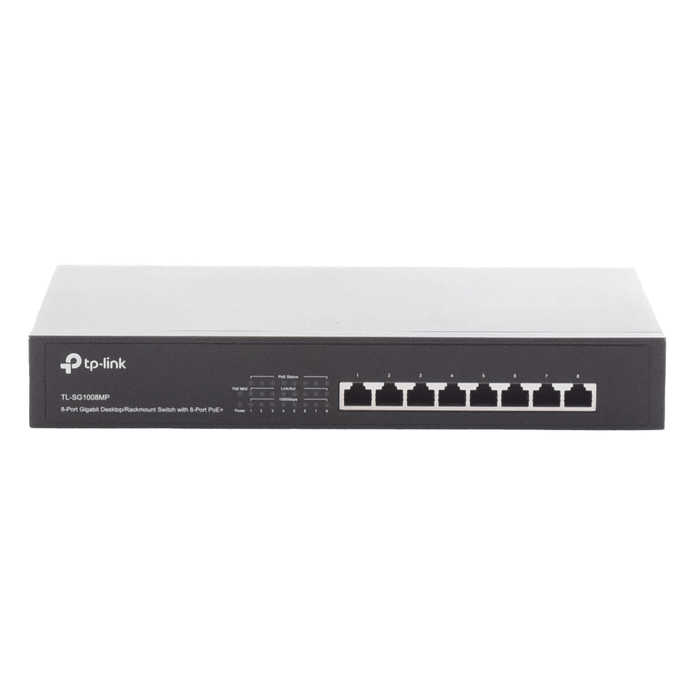 Switch Gigabit PoE+ no administrable de 8 puertos 10/100/1000 Mbps, para escritorio