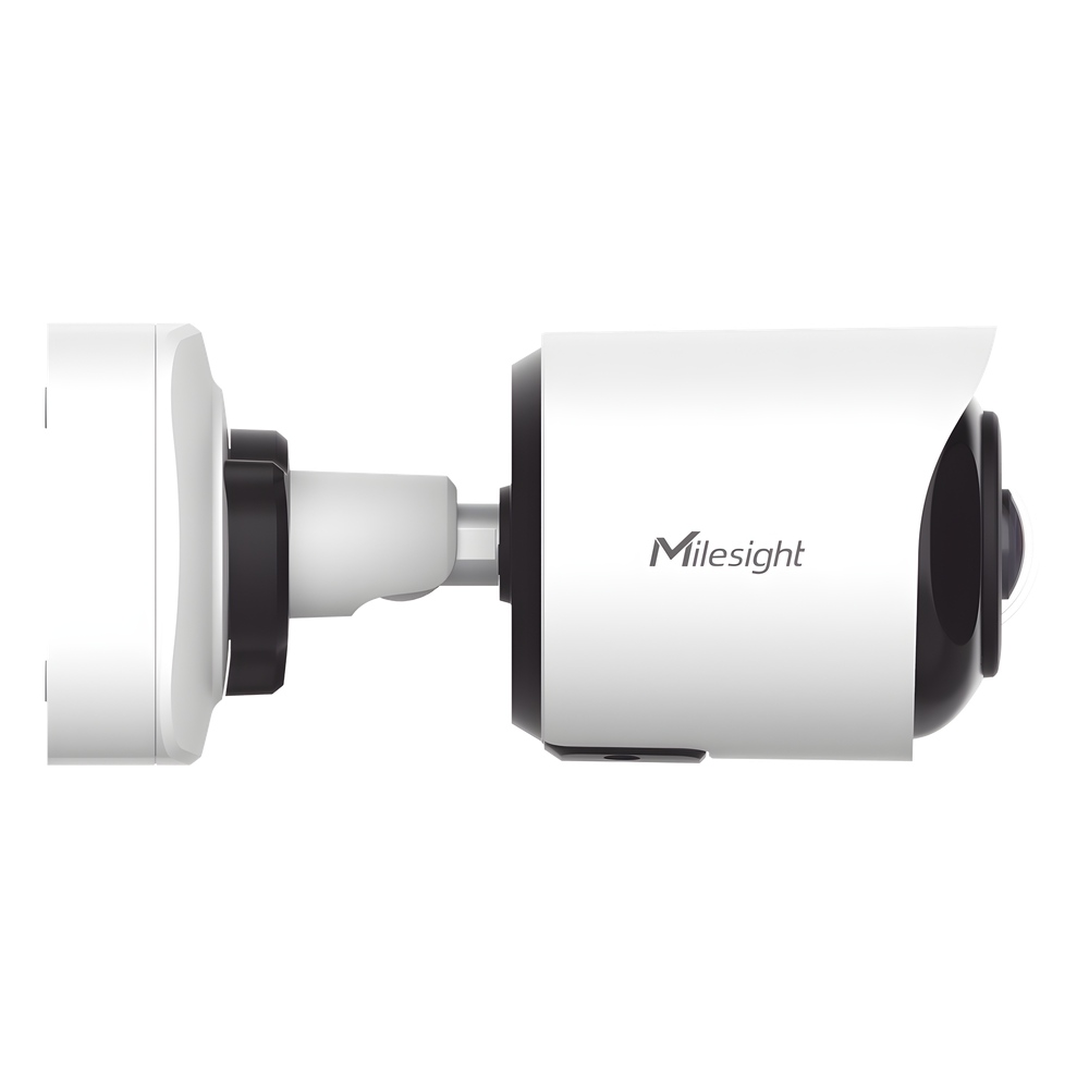 Cámara Bullet de Red Mini Panorámica 180° AI / 4K / Super WDR 120dB / Micrófono Integrado / IP67-IK10 / Soporte PoE / Almacenamiento 1TB / Analítica IA VCA 8 Modos