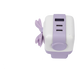 Cargador RobotGaN de 65W Serie UNO | 3 Puertos de Carga Rápida | 2 USB-C | 1 USB-A | PD 3.0 | QC 4.0 | Carga Inteligente | Tecnología GaN II | Zapato Magnético Extraíble | Carcasa Ignífuga | Pantalla LED