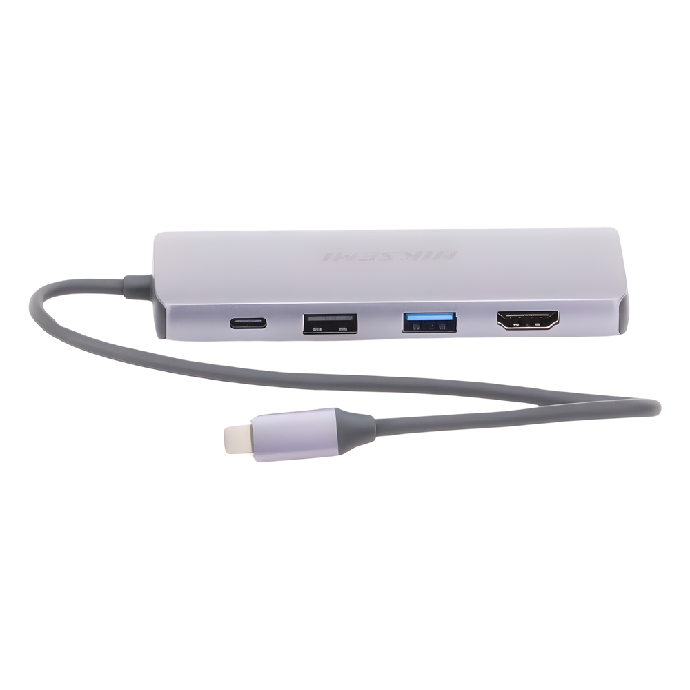 Hub USB-C 8 en 1 / HDMI 4K / 3x USB 3.0 + 1x USB 2.0 / SD + Micro SD / PD 100W / Aleación de Aluminio