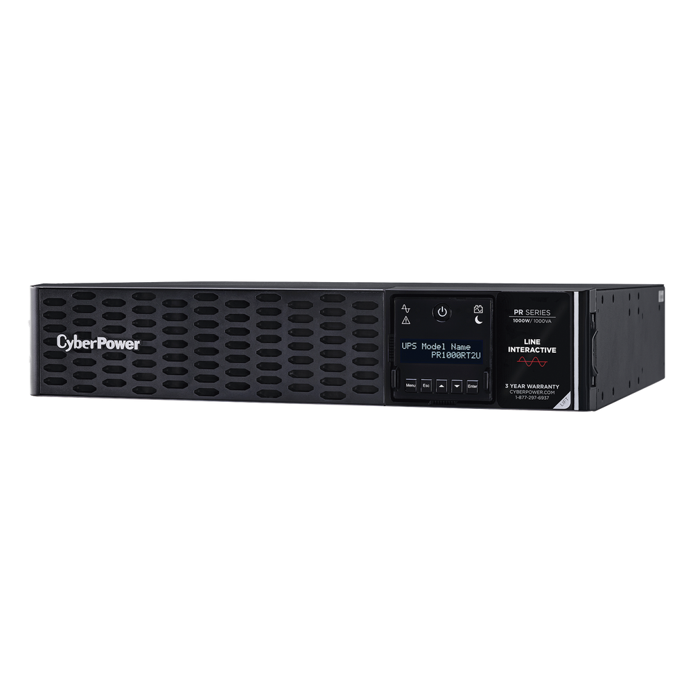 UPS de 1000 VA /1000 W, Topología Línea Interactiva, Entrada 120 Vca NEMA 5-15P, Onda Senoidal Pura, Torre o Rack 2 UR, Con 8 Tomas NEMA 5-15R